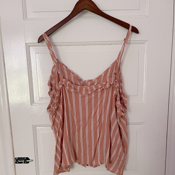 Womens Universal Thread Ruffle Button Up Tank Top - Picture 6 of 6